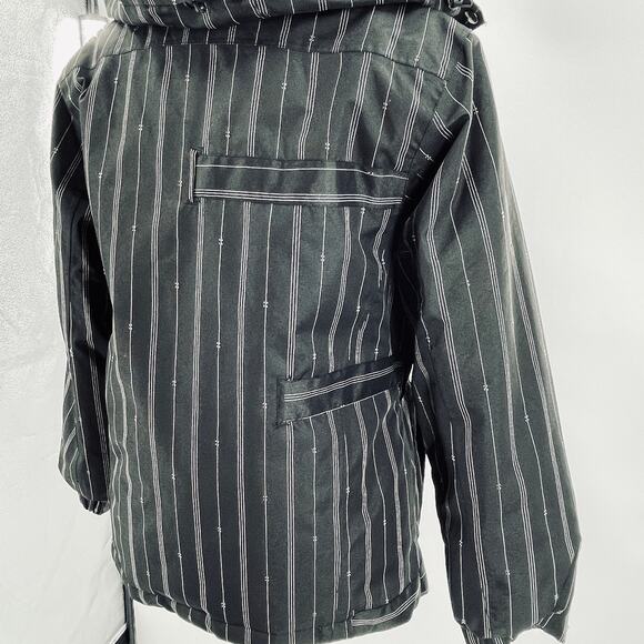 Pulse Black White Stripe Outdoor Insulated Snowboard Sport Winter Ski Jacket M - Picture 8 of 13
